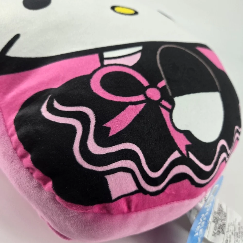 Hello Kitty Halloween Travel Pillow Black Pink Plush Cloud Pillow NWT